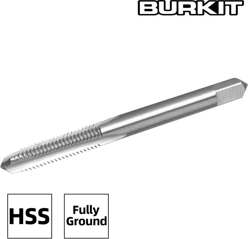 Burkit 2pcs No 3-48 UNC Thread Tap Right Hand, HSS 3 x 48 UNC Straight Fluted Machine Tap - Image 3